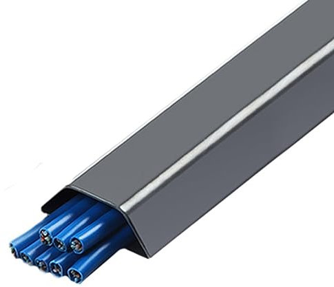 Cable Covers for Cords On Floor, 39inches Wall Wire Management Kit/Metal Cable Raceway Wide 17 30 50 100 MM Conduit Tube Concealer with Tape, Wires Organizer Manager for Home Office Computer Corner (