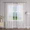 Delien Gardinenschals Ausbrenner Transparente Gardinen mit Kräuselband Modern »Wellen« Fenster Gardinen Wohnzimmer Flächenvorhänge Dekoschals Vorhang mit Wellenmuster 1 St. Weiß,BxH 140x225cm