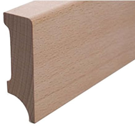 Battiscopa in legno massello 59 x 20 mm faggio grezzo 30 m