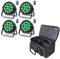 4er 84W LED Par Strahler mit Tasche, 14 LED Bühnenlicht Partylicht RGBW 4-in-1 DMX512 Discolicht Scheinwerfer mit Fernbedienung, Beleuchtung für Stage DJ Party Show Bar Halloween Weihnachten
