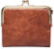 Geldbörse für Damen, mit gefalteter Geldbörse aus PU-Leder, Brieftasche mit Reißverschluss, einfarbig, braun, Talla única, Casual