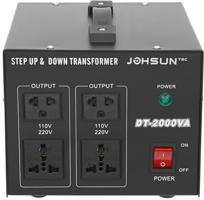 HOARLICN Trasformatore di tensione 2000W, convertitore di voltaggio 110v su 220v Converter Trasformatore di tensione 220v A 110v Step Up/Down Utilizzato per tutti i tipi di apparecchi elettrici