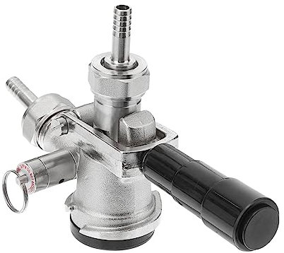 LABRIMP 1juego Acoplador De Barril d Tipo De Inoxidable Válvula De Alivio y Accesorios De Sellado para Distribución De Cerveza Compatible Kegerator y Sistemas De Barril