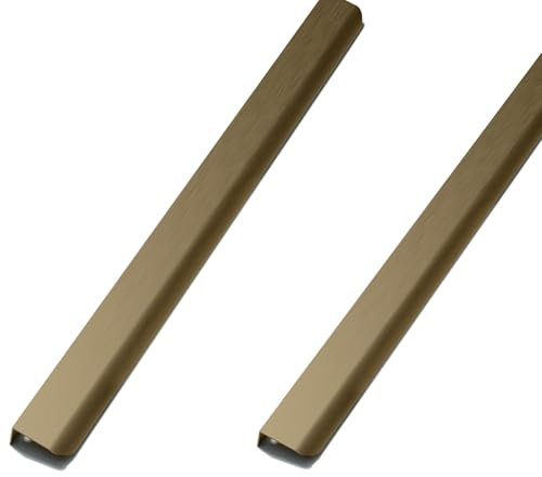 2 Pezzi Maniglie Nascoste per Mobili,Maniglia per Porte Armadio Invisibili,Tiretti a Scomparsa in Lega di Alluminio Pomello a Scomparsa per Cassetti,Scarpiere,Comodini (250mm,Bronzo spazzolato)