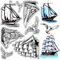 craspire Transparente Stempel Boot Möwe Segelboot Schiff Silikonstempel Wiederverwendbar Retro Meereshintergrund Poststempel Transparentes Gummistempelsiegel Für Tagebuch Basteln Scrapbooking