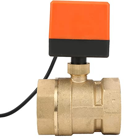 G 2 DN50 2-Wege-3-Draht-Messing-Elektrokugelhahn, 2-Punkt-Steuerung, AC220V, Motorisiertes Ventil für Heizung, Lüftung, Klimaanlage