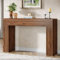 Tribesigns 55-Inch Farmhouse Console Table, Narrow Long Sofa Table Behind The Couch, Modern Entryway Table Rustic Accent Table for Living Room, Hallway, Foyer, Walnut Brown