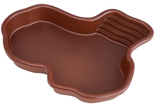 JVHLOV Gamelle pour tortue, bol d'eau pour tortue pour l'alimentation, le bain et le bronzage, accessoires pour tortue, boîte de nourriture pour reptiles, pour serpent, dragon barbu, tortue, gecko