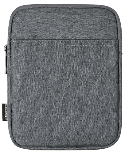 Dadanism 6-7 Inch Padded Sleeve for 7 Kindle Colorsoft Signature Edition and All-New Kindle Paperwhite, Protective Sleeve Pouch Bag Carrying Case for 6 Kindle/Kindle Oasis/Kobo E-Reader, Space Gray