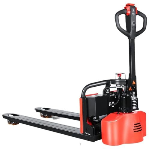 Transpaleta industrial Transpaleta eléctrica, carretilla elevadora motorizada de 3300 libras de capacidad, tamaño de horquilla de 46 x 22 pulgadas for fábrica, almacén, supermercado, mango multifunció