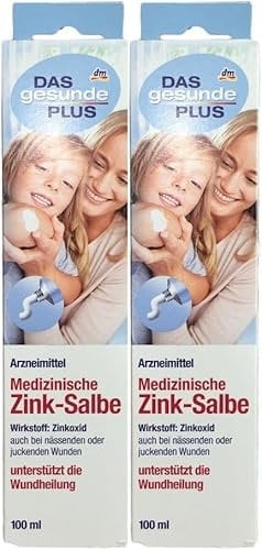 DAS gesunde PLUS Medizinische Zink-Salbe (2 X100 ml Tube) + Purlife Sticker