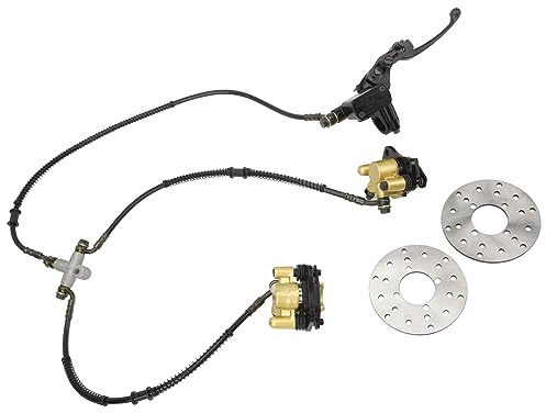 Bremszangen-Set vorne mit Bremsscheiben für Dirt Bike Quad ATV Go-Kart | ideal für 50cc–250cc Pit Bike, Dirt Bike, Quad, ATV und Go-Kart, geeignet für Umbau auf Doppelscheibenbremse