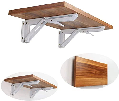 PLMNBQWE 2 stücke Edelstahl Klapp Dreieck Halterung Halterung Wand Regal Wand Klapptisch Partition Last Ring Unterstützung Regal Rack