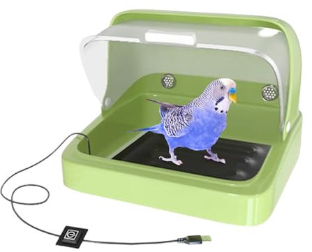 Caja de crianza para polluelos, cría de pollitos de bebé | Bird Incubator Box Box Chick Warmer,3 Caja de anidación visual ajustable de temperatura, almohadilla de calefacción para loros para bebés, pa