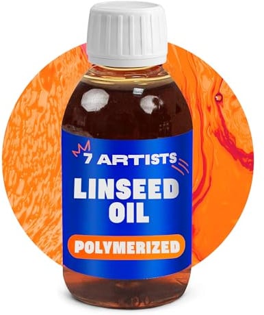 7 Artists Leinöl für Ölfarben Polymerisiertes 125 ml – Professionelles Malmittel in Künstlerqualität für Ölmalerei | Verbessert Haftung, Glanz & Farbtiefe | Ideal für Strukturmalerei & Schichtmalerei