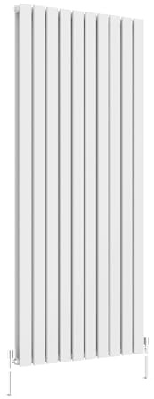 SLINE SANITARY White Flat Panel Designer Radiator 1800x680mm | Vertical, Double Column, Wall Mounted, Central Heating, For Bathroom & Living Room