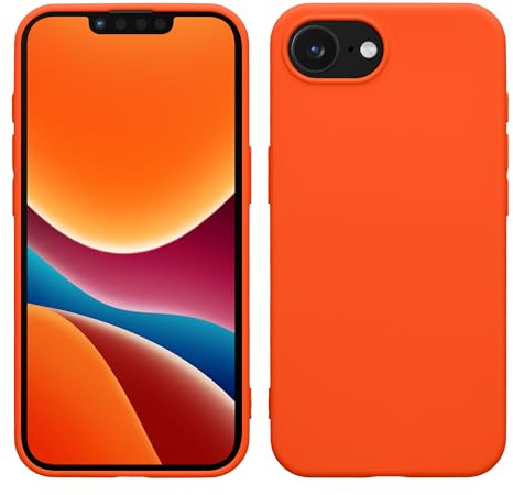 kwmobile Hülle für Apple iPhone 17e / iPhone 16e TPU Case - Handyhülle unterstützt kabelloses Laden, Flexible Schutzhülle, gummiertes Cover in Neon Orange