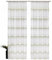 Yujiao Mao 2er Pack Voile Transparenten Gardine Querstreifen Muster Vorhang Schal mit Kräuselband Grün BxH 140x225cm