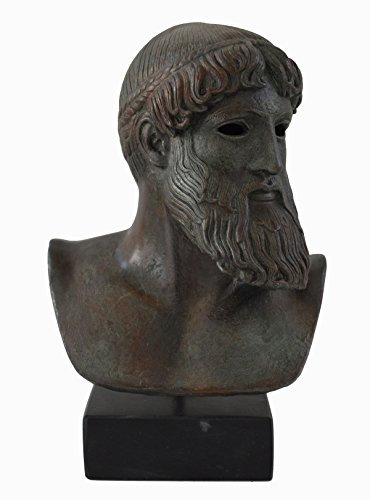 ZEUS – Poseidon Antike Griechische Gott Skulptur Statue Büste mit Bronze Farbe Effekt – Museum Nachbildung
