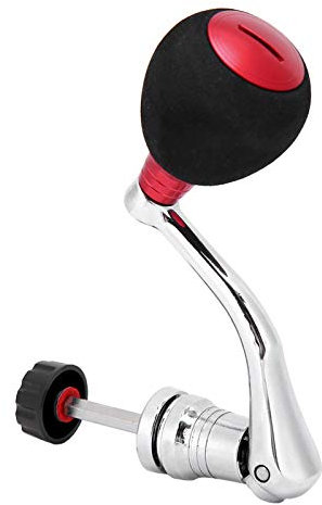 GLOGLOW Angelrolle Ersatz Metall Power Griff Teil Griff Metall Rocker Arm Grip Part Kneb Metall Rocker Arm Grip Angeln Spinnrolle (Groß Rot)