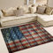 Use7 Teppich, Retro-Holz, USA-Flagge, gestreift, Stern-Motiv, f¨¹r Wohnzimmer, Schlafzimmer, Textil, Mehrfarbig, 203cm x 147.3cm(7 x 5 feet)