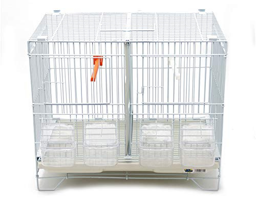 BPS Jaula de Incubación Jaula de Cría para Pájaros con Comedero Bebedero Saltador Cubeta Tamaño M/L (M: 40 x 27 x 35 cm) BPS-1304