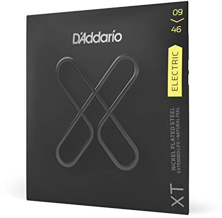 D'Addario XTE0946, XT Corde in Acciaio Placcate al Nickel per Chitarra Elettrica, Scalatura Super Leggera Top/Regulare Bottom, 09-46