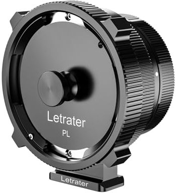 Letrater PL-EOS R Objektivadapter für PL-Objektiv Konvertieren auf Canon RF Kameras, z.B. EOS R, RF, R5, R6, C70, Komodo Kameras, mattschwarz