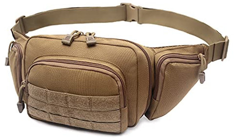 FONREST Nascosto Borsa per Pistola, Multiuso Tattico Pistola Astuccio Custodie Borsa a Marsupio Marsupio per Glock 17 19 22 23 31 32 1911 (Marrone)