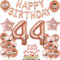 Luftballon 44. Geburtstag frau Rosegold deko Folienballon 44 jahre Geburtstags deko frau Rosegold set happy Birthday 44 Geburtstagsdeko frau Ballon 44 jahre Geburtstag Dekoration Frauen set（44）