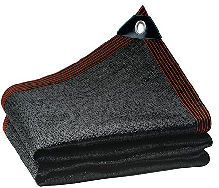 Tissu D'ombrage, Haute Densité Résistant épaissir Filet D'ombrage Rectangle Anti-âge Coupe-Vent Voile Ombrage Facile à Installer Convient pour L'école Carport Piscine,Black-2m×4m