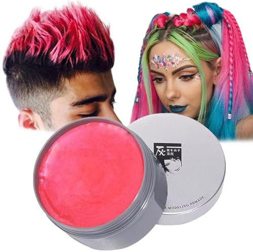 Haarwachs Haarfarbe Temporäres Haarfarbe Waschbar Natürliches Einweg-Haarwachs für DIY Haarstyling Cosplay Allerheiligen