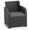 ALLIBERT by KETER - Sessel Sanremo – Polyrattan-Imitation – Graphitgrau