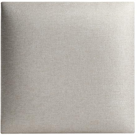softwalls Wandpolster 30x30 Savona Webstoff Creme 01 I Extra dick 5cm I Wandkissen zum Kleben oder Bohren I Wandpaneele mit 8mm MDF-Platte I Polsterstoff Oeko-TEX I Handgefertigt EU
