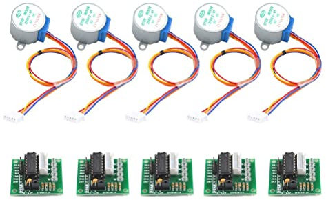 Fasizi 28BYJ-48 ULN2003 5V Schrittmotor + ULN2003 Treiberplatine für Arduino - 5St