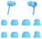 ALXCD Ear Tips Compatible with Beats Flex Earbuds, S/M/L/D 4 Sizes 4 Pairs Soft Silicone Eargels Replacement Earbuds Tips Ear Tips, Compatible with Beats Flex, 4 Pairs (Blue)
