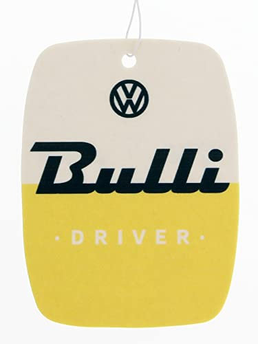 BRISA VW Collection - Volkswagen Luft-Erfrischer-Duft-Spender fürs Auto im VW T1 Bulli Bus Motiv Einzelpack (Bulli Driver/Citrus/Gelb)