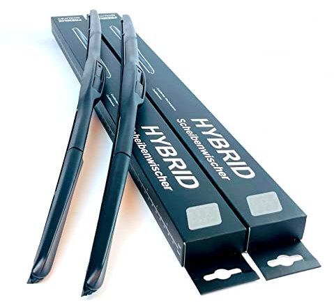 Stilvolles Design HYBRID Scheibenwischer Montageart Haken Länge 650mm 550mm - MAXXONI