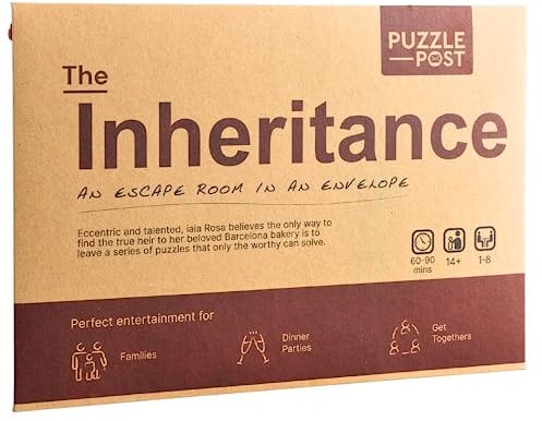 Einzigartiger Escape Room in einem Umschlag, ideal für Gruppen, Familien und Freunde, perfekt für Spieleabend, Escape Room in einer Box, Rätsel-Rätselspiel – Das Erbe