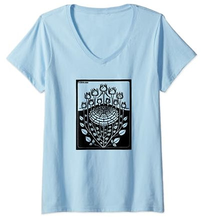 Rose Bush By Julie De Graag Dutch Art From 1919 V-Neck T-Shirt
