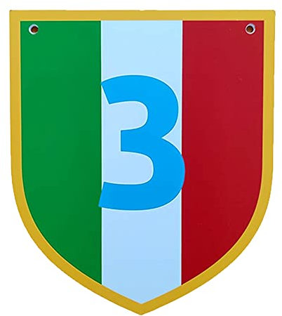 Scudetto Napoli Campione 2023 Materiale Forex 5mm Misura 35X30 CM Con Fori per appendino.