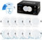 Eande 10er Set Led Einbaustrahler 230v 3 Stufig Dimmbar IP44 6W 6500K Kaltweiß, Ultra Flach 26 mm, Ø118mm, Ø93-100mm Lochbohrung, Led Spots Einbauleuchten Deken Einbauspots
