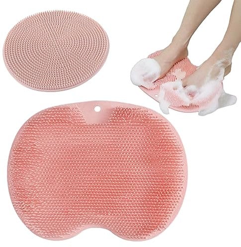 Foot Scrubber,2Pcs Foot Scrubber for Shower,Foot Cleaner Massager Mat,Foot Washer for Shower,Non-Slip Suction Cups,Deep Clean Exfoliate Spa,for Shower, Foot Care