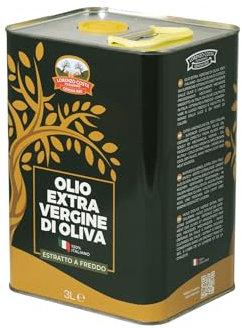 LORENZO COSTA FU EUGENIO Olio Extravergine di oliva 100% italiano | Latta 3L | Olio di oliva extravergine italiano filtrato | Estratto a freddo