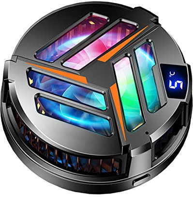 Telefonkühler, Magnetischer Handy Kühler, Tragbarer Leiser Kühler mit Digitalanzeige, Halbleiter Lüfter für Mobiltelefone Zum Spielen von Spielen, Live Streaming