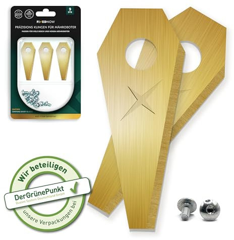 FixedNow Set di lame di ricambio per robot tosaerba in titanio, compatibile con Bosch Indego, Honda HRM, ad ultrasuoni, lame di ricambio per robot tosaerba, set di ricambio per auto, lama di coltello