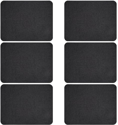 GORGECRAFT Iron on Repair Patches Adhesive Fabric Knee Denim Patch Rectangle Strong Heat Glue for Inside Outside Jean Clothes Pants Repair Decorating Mending Kit Black 4.92x3.74inch