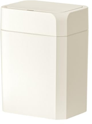 ELPHECO Motion Sensor Trash Can with Lid 3.5 Gallon Automatic Small Slim Garbage Can Waterproof Smart Trash Bin for Bathroom, Kitchen, Office, Bedroom, Living Room, Toilet (Cream Beige)