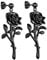 SEIHOP Rose Stud Earrings Flower Earring Elegant Black Gun Plated Jewelry Gifts for Women KE0065K