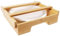 Gzsekken Bamboo Wood Under Cabinet Paper Plate Dispenser, Brown, 10 Inch Plates, Vertical Storage, Space-Saving, Easy Installation
